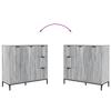 Sideboard Grey Sonoma 89.5 x 33 x 82 cm Particleboard
