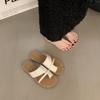 Korean Version of Retro Toe Slippers Women's Summer Wear 2025 New Niche Flat-bottomed Soft-soled Beach Sandals