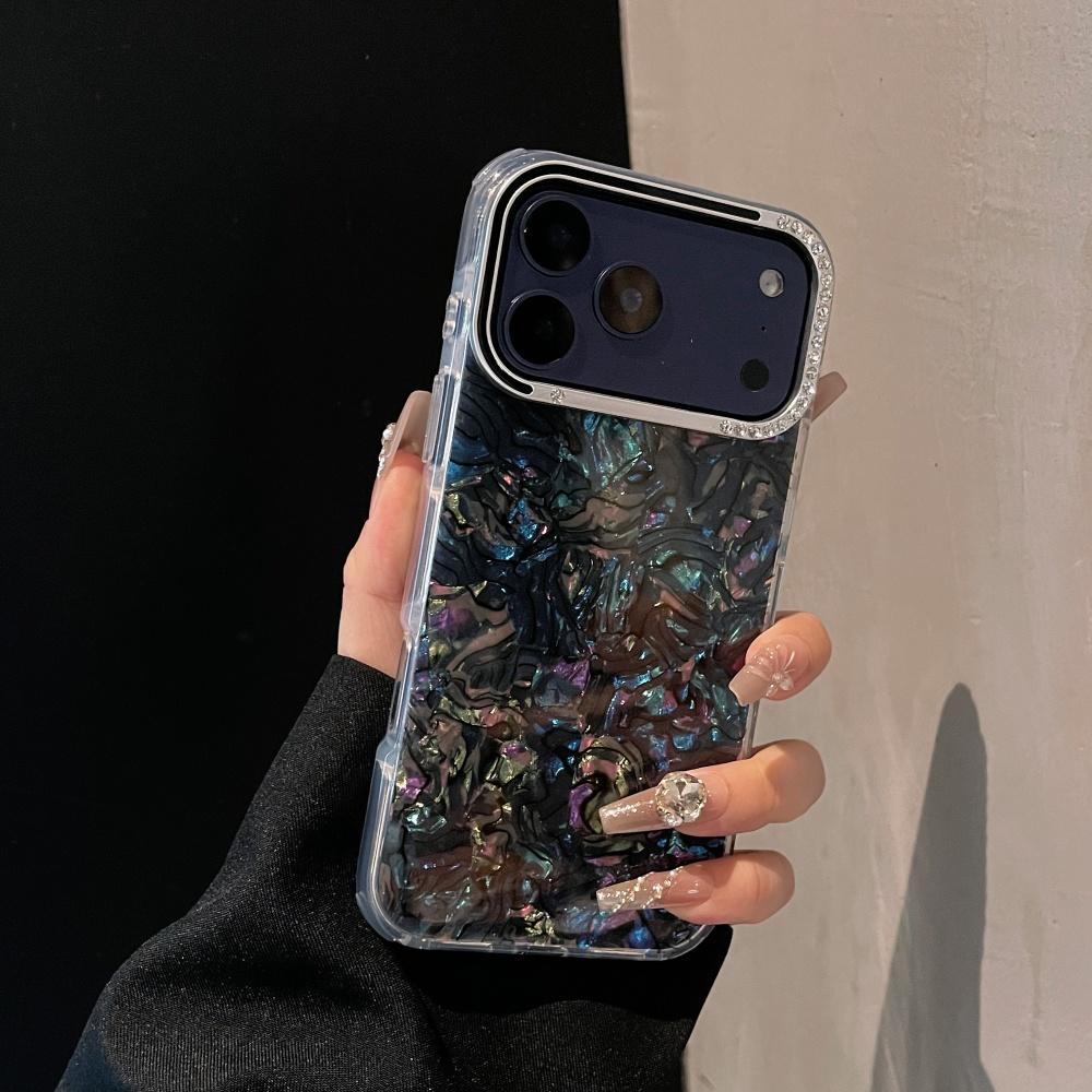 

Aurora Shell Bright Case For iPhone 17 Air 16 15 14 13 Pro Max Plus Clear Shockproof Aesthetic Rhinestone TPU Armor Cover iPhone17 Pro
