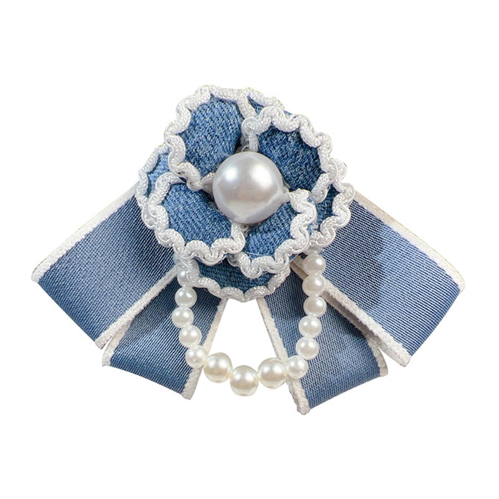 

Sophisticated Camelia Flower Pin Brooch Bowtie With Imitation Pearls Handmade Detailing For Dresses Coats