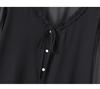Camicia da Donna Taglie Forti in Chiffon a Maniche Lunghe con Maniche a Campana – Top Lento alla Moda per la Primavera