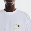 On Club-T Graphic Logo Loose Fit Drop Shoulder Short Sleeve T-Shirt Men Tops White Lime 1MF11842929