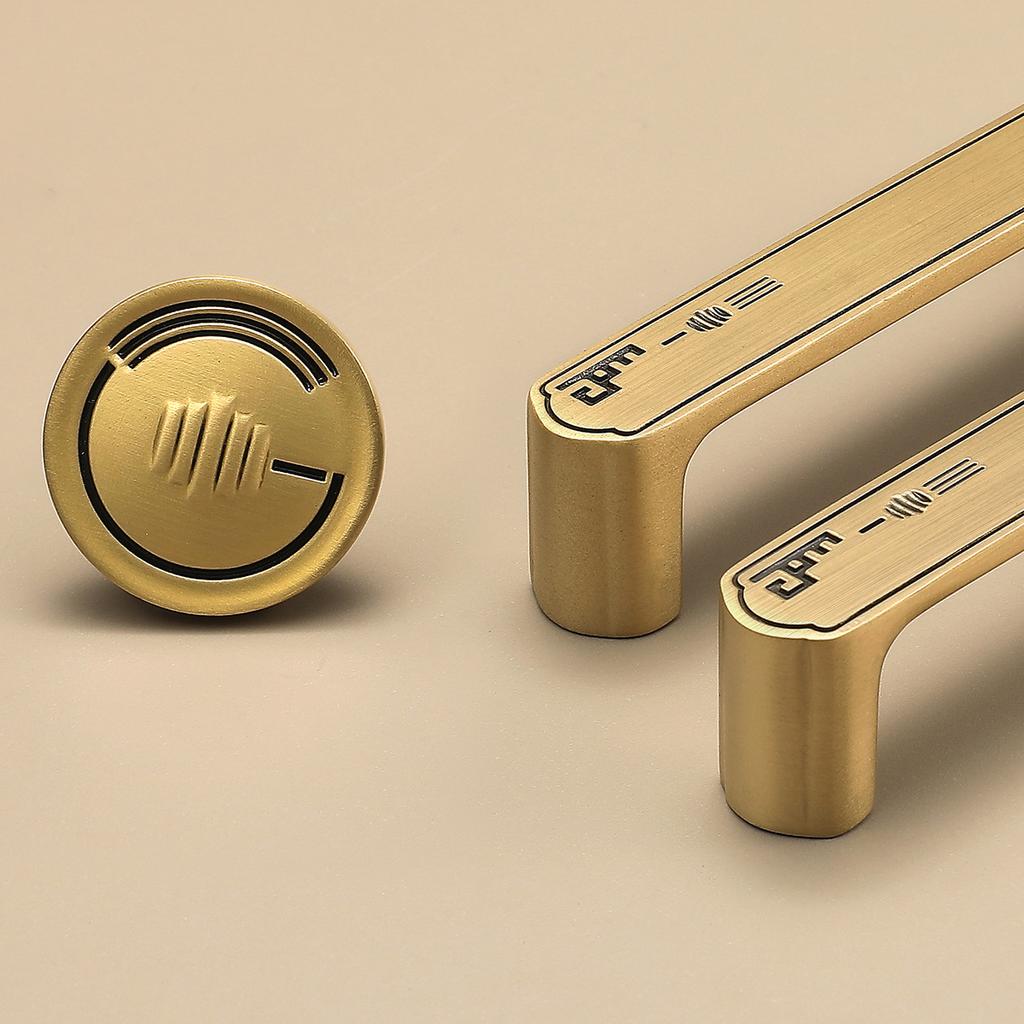 High-end Brass Cabinet Door Handles Bedside Table Cabinet Wardrobe Wine Cabinet Pull Drawer Knob and Furniture Hardware