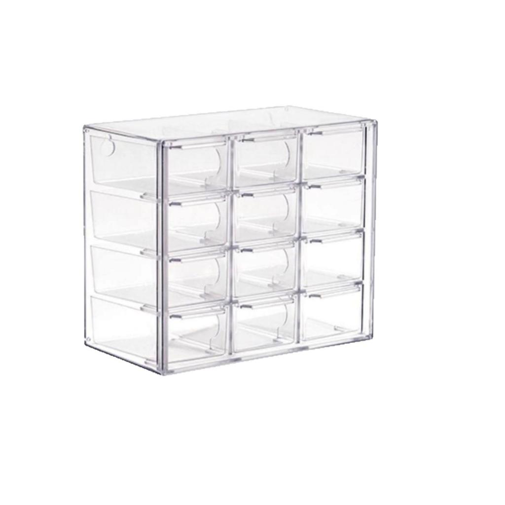 Transparent Jewelry Beads Storage Box with Drawer Compartments for DIY Crafts