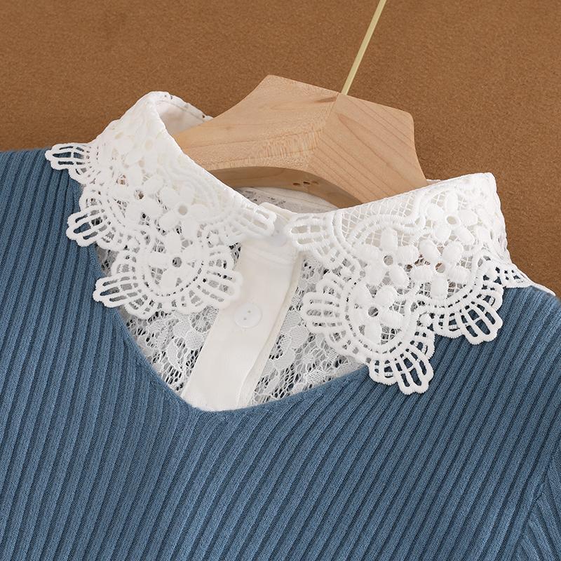 

Новинка кружевной поддельный воротник женский съемный воротник галстук белый черный женский поддельный воротник Лолита лацкан полурубашка для блузки свитер