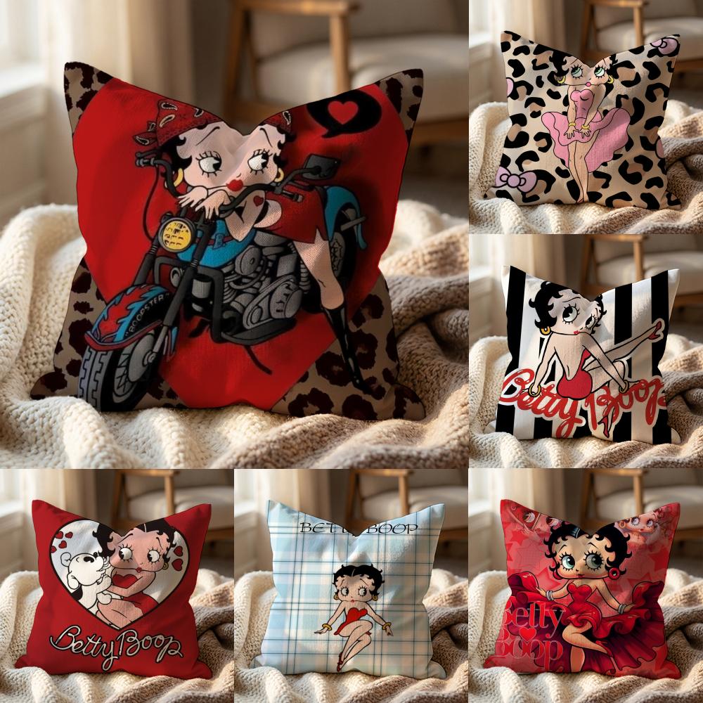 BBeTTyCuTeBoop Cushion Cover MultiScene Pillow Cover for Home Car Reversible Soft Durable for Daily Use
