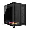 PC-Gehäuse - CORSAIR - AIR 5400 LX-R LINK Tempered Glass Mid-Tower - RGB-Lüfter mit umgekehrtem Rotor - Schwarz