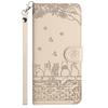 Suitable for iPhone 15 14 13 Phone Case, 15plus Solid Color Embossed Cat Card Slot Wallet Protective Case