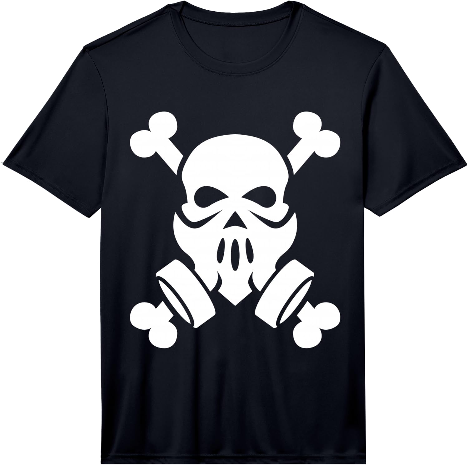 Skull and Crossbones Gas Mask Performance Unisex T-Shirt XXXL