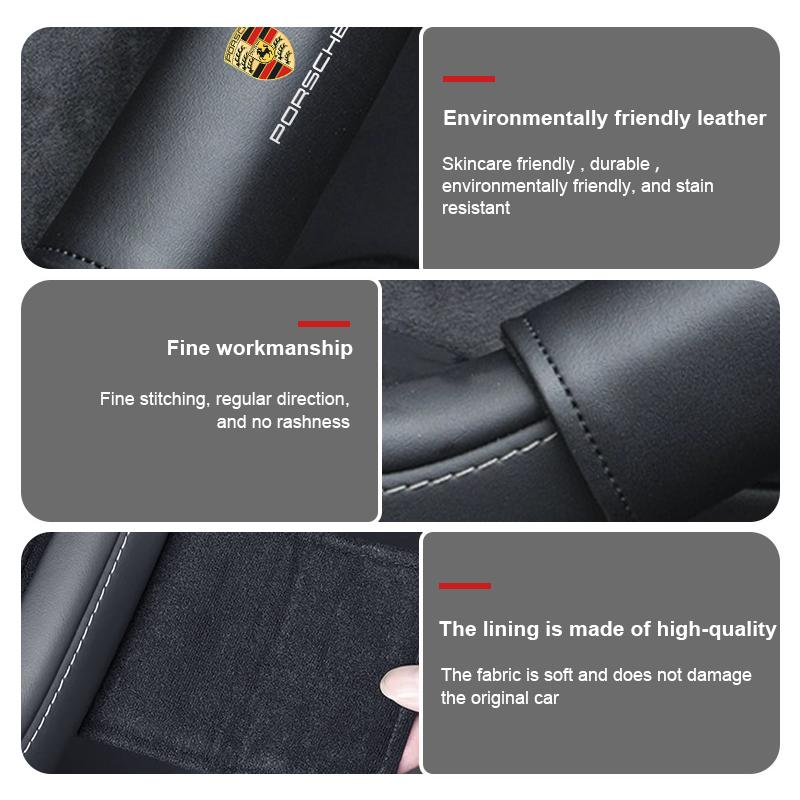 For Porsche Car Door Inner Handle Protector Armrest Handle Decor Cover Boxster Cayenne Panamera Macan Cayman 911 918 996