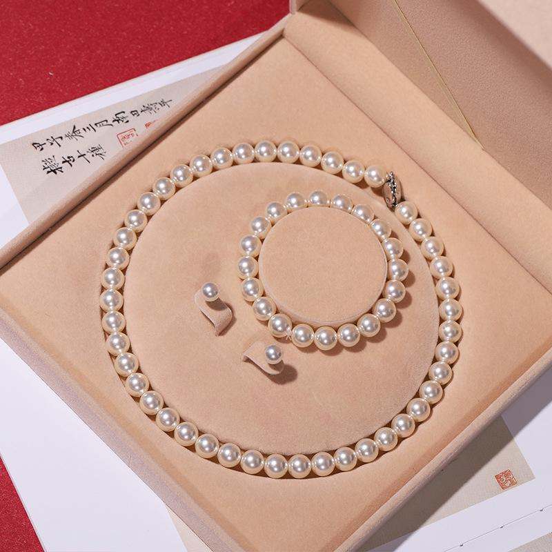 Elegante Collana di Perle di Conchiglia Profonda - Perfetto Regalo per la Festa della Mamma