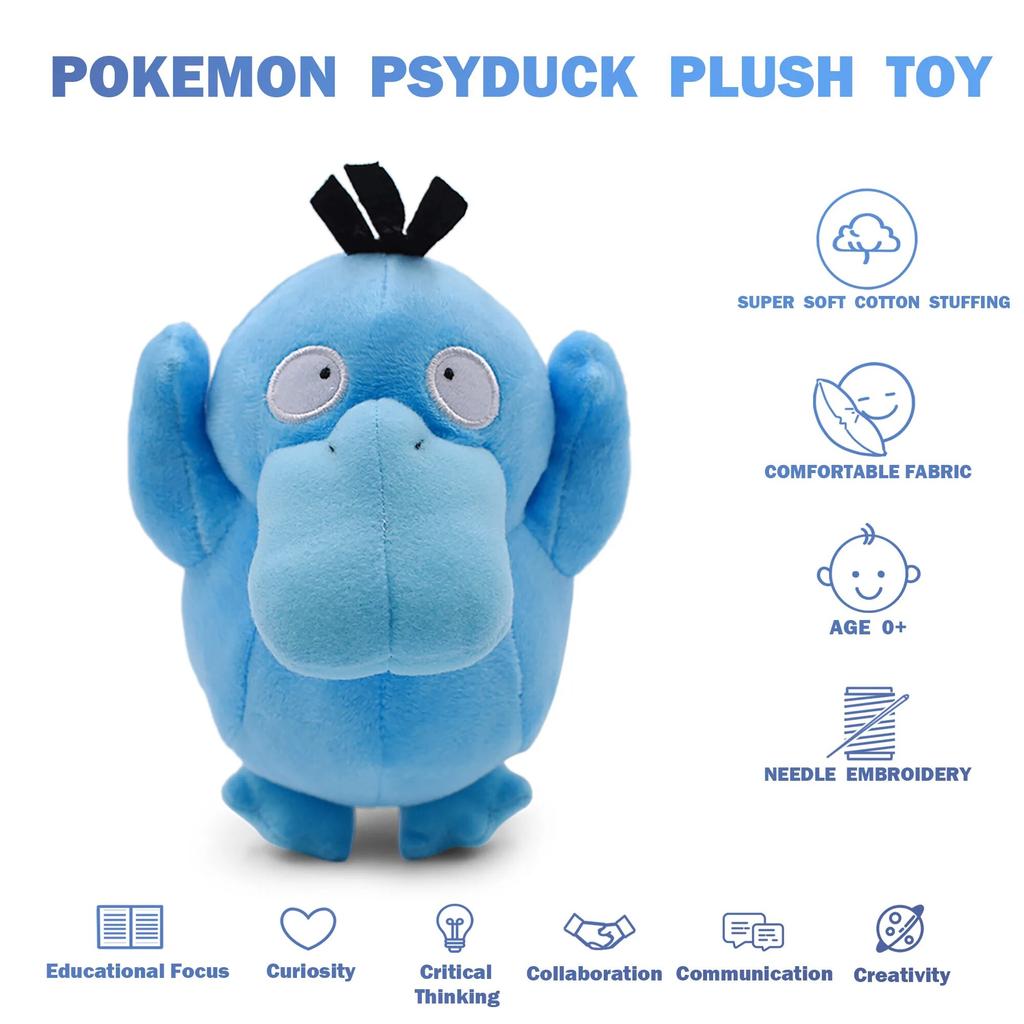 Gengar Błyszczący Psyduck Jigglypufff Pluszowa Zabawka, Lalki Pluszowe Psyduck Wypchana Figurka dla Dzieci Prezent Wypchana Kolekcja Lalka