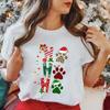 Women's T-shirt Short Sleeved Breathable Retro Round Neck Top Casual T-shirt Christmas Women's T-shirt