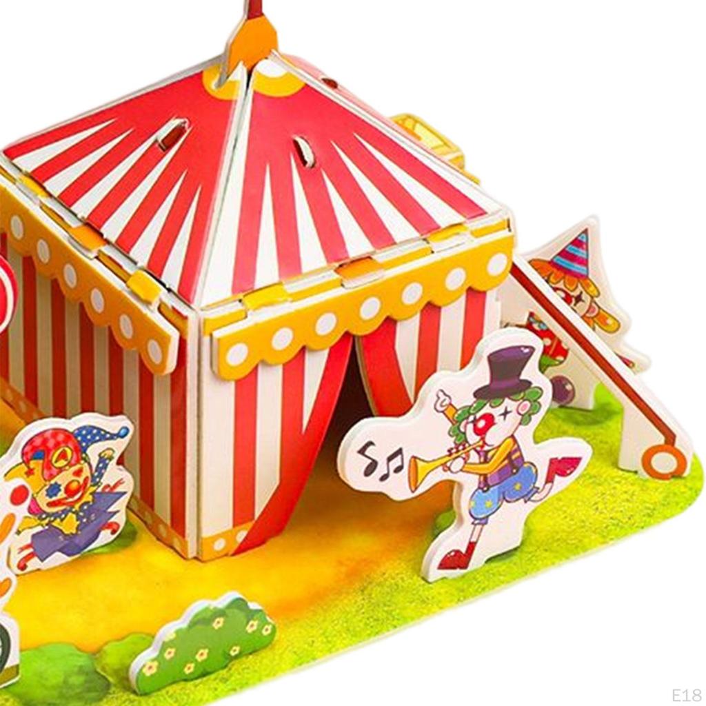 3D House Puzzle for Girls, Child Aged 6-12, Paper Cardboard Mini Craft , Creative DIY