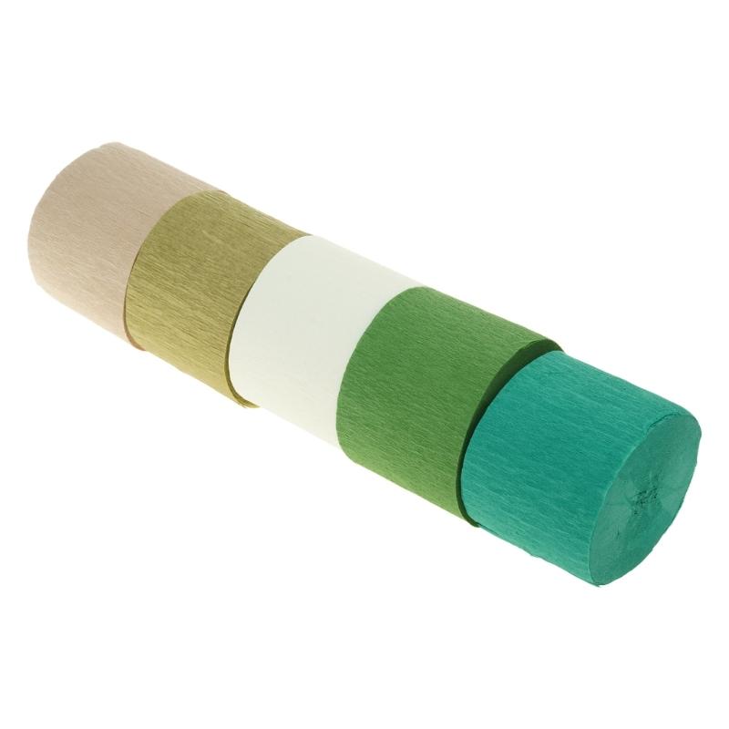 

5Rolls Crepe Paper Streamers 5 Color Colorful Crepe Paper Hanging Decoration for Wedding Birthday Baby ShowersChristmas 1
