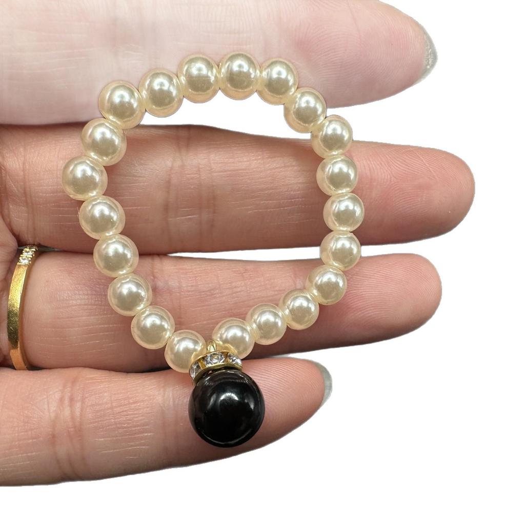 Doll Accessories: Pearl Necklace & Colorful Pendant for Cats and Small Dogs