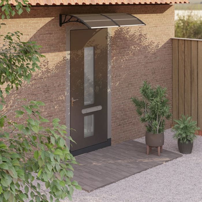 VidaXL Door Awning, Solar Canopy with Support, Rain Protection Shelter, Patio Door Entrance Awning, 150x75 Cm 153582