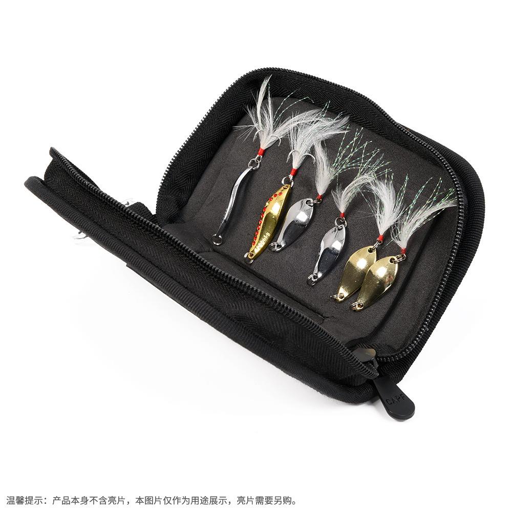 Compact Lure Organizer Pouch for Spinnerbaits, Fly Hooks, Crankbaits, VIB & Soft Plastic Worms, Tackle Storage