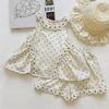 Neckholder-Pünktchen-Puppe-Oberteil & Spitzen-Shorts-Set