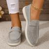 Large size casual simple suede women's shoes spring and autumn new women's outer wear light mouth comfortable soft sole single shoes