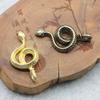 Copper Snake Vintage Handmade Brass Cobra Key Foddle Pure Zodiac Disc Belt Hanging Car Key Foot Pendant