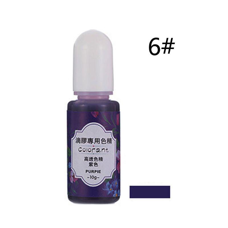 13 Colors Epoxy UV Resin Coloring Dye Liquid Epoxy Pigment Resin Colorant Fading Resistance10ml Translucent