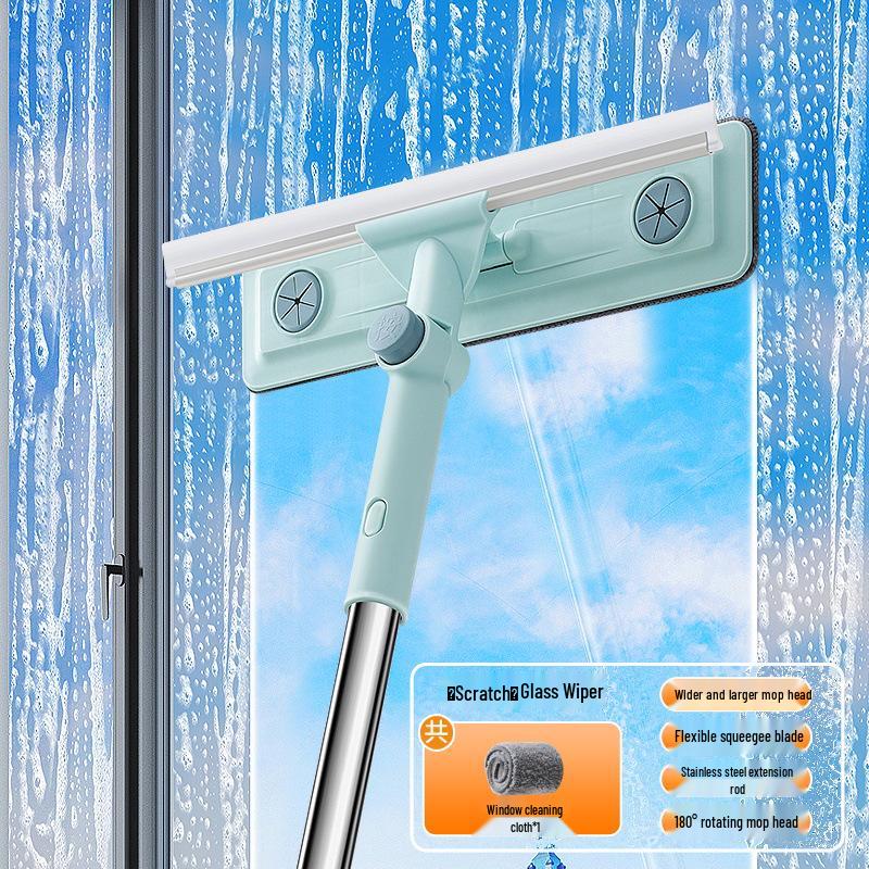 Double-Sided Universal Glass Wiper & Squeegee for High-Rise Windows