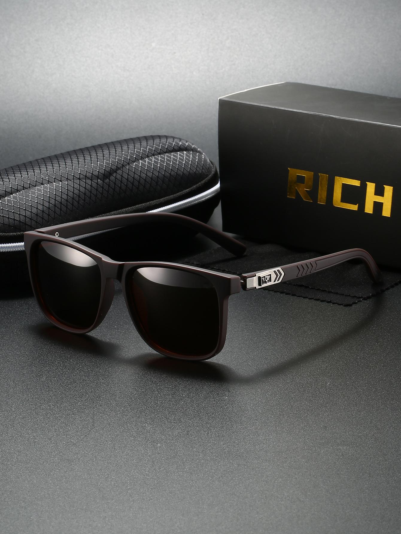 

1Pc Fashionable Square Glasses Simple Retro Daily Wear Accessories Glasses Individually Packaged Boutique Gift Box