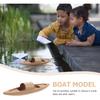 Unfinished Wooden Boat Model Wood Boat Canoe Nautical Fishing Boat Desktop Boat Wood Craft Ocean Landscape Ornament for DIY Project Supply