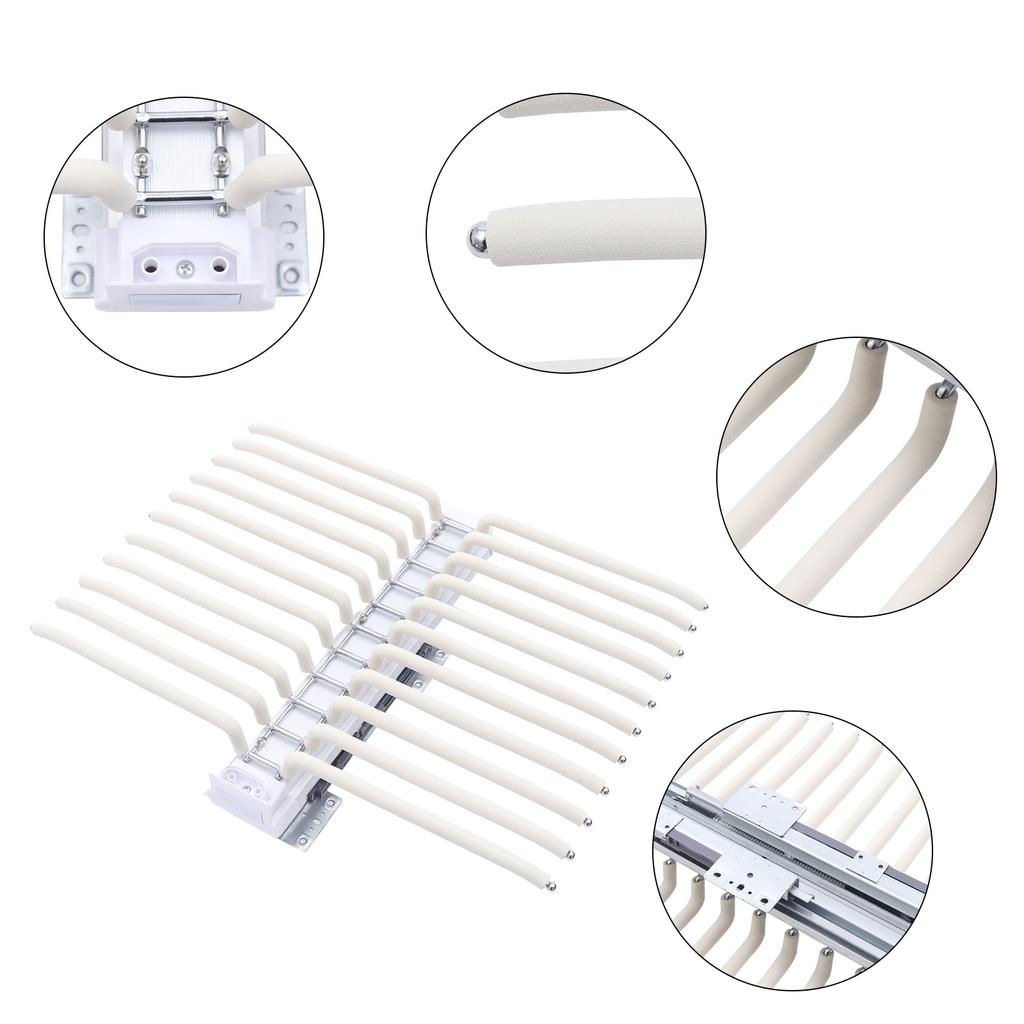 Pull Out Trousers Rack 22 Arms Steel Pants Hanger Bar Clothes Organizers for Closet for Space Saving and Storage