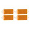 4pcs Rectangular Reflectors Screw On Plastic Enhance Traffic Safety Posts Reflectors for Trailer Truck Motorcycle Fence