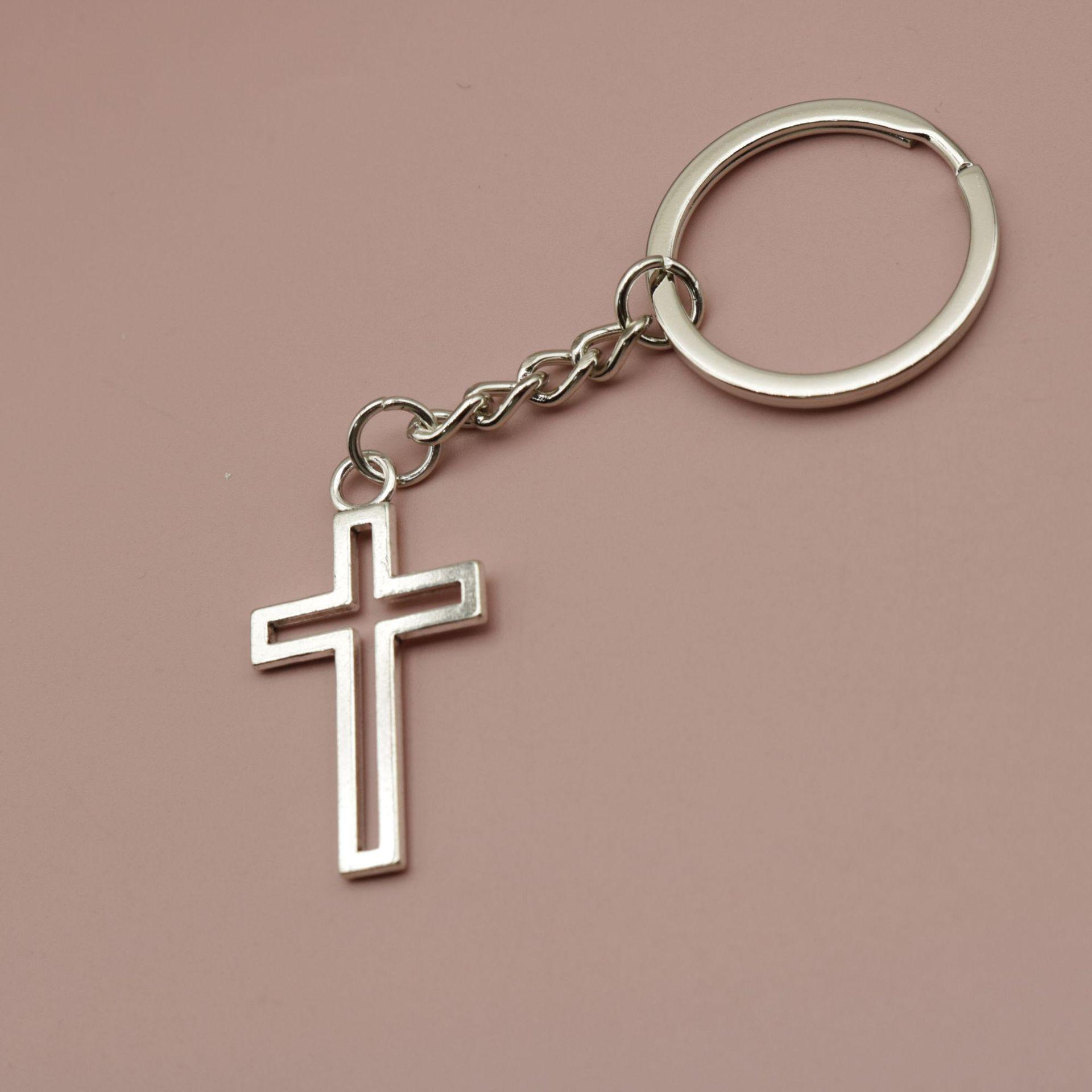Hot Selling Simple Cross Keychain Pendant