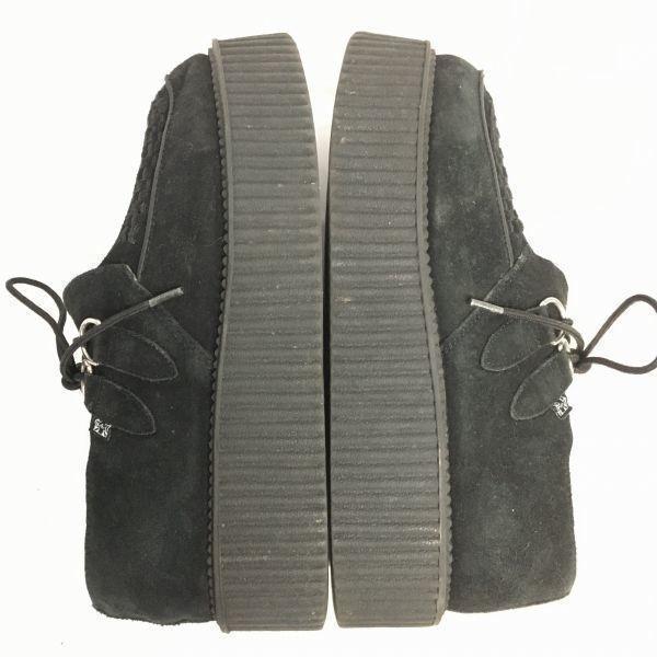 T.U.K Rubber Sole Creeper Boots Black size UK6 24.5-25.0 Punk Rockabilly Men's(USED)