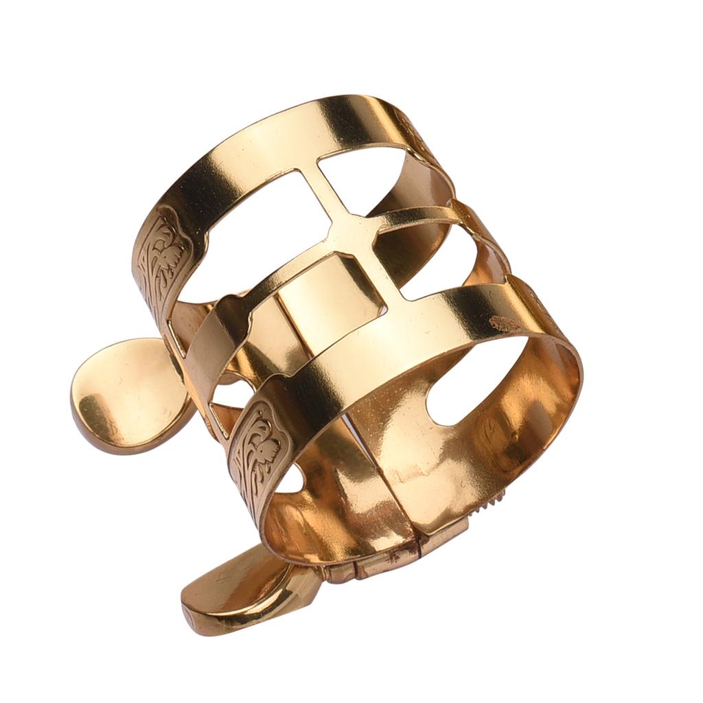 Double Screw Adjustment Saxophone Ligature Compact  Sax Ligature with Mouthpiece Cap for Alto Saxophone