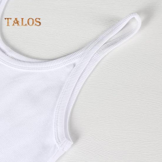 Dámské tílko bez rukávů, špagetové ramínko, kulatý výstřih, žebrovaný pletený tílko, slim střih, základní tílko, pro denní nošení, pláž, kancelář