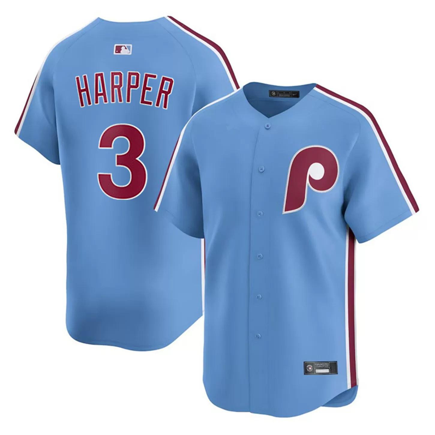 Izšūts Philadelphia Phillies Nr. 3 Harper