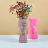 Artistic Figure Flowerpot Molds Cements Mould Silicone Texture for Flower Vase