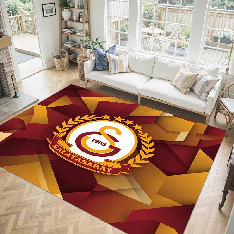 Tappeto in Velluto di Cristallo Design Galatasaray FC Accogliente Non?Tappeto Stampato Antiscivolo per Camera da Letto Soggiorno Ingresso