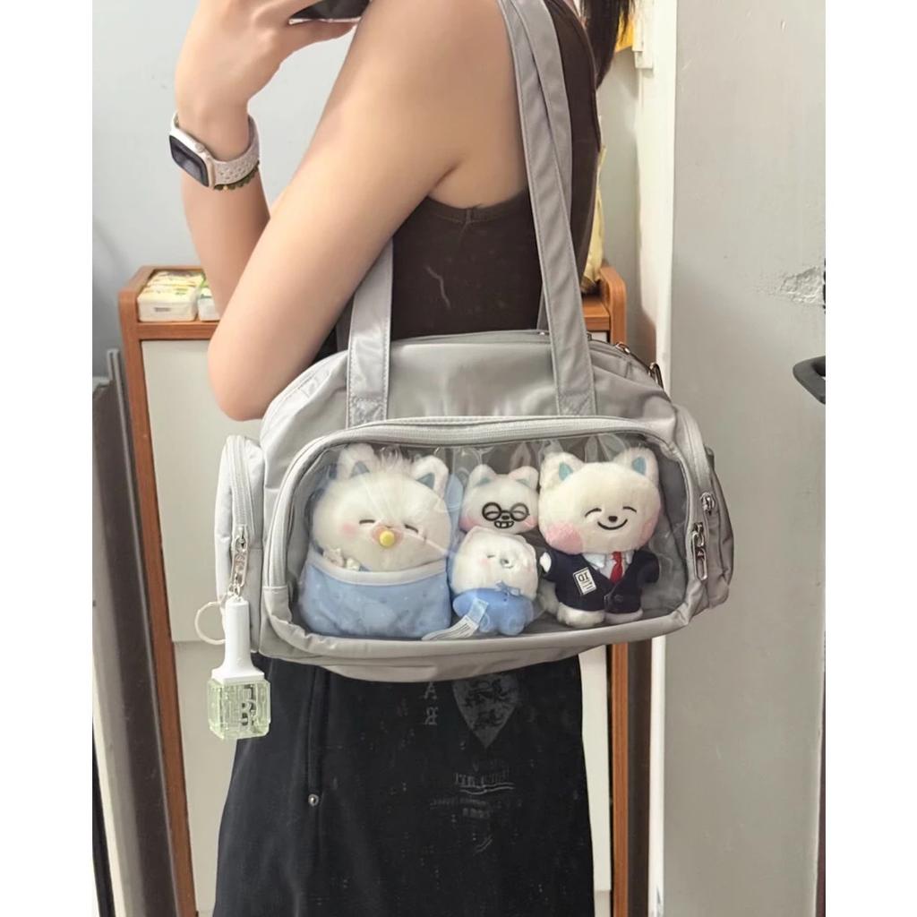 New Casual And Fashionable Ulzzang Ita Bag Daily Commuting Large-Capacity Women'S Portable Shoulder Bag Outgoing Diy Dolls Bag