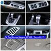 Matte Car Air AC Outlet Vent / Gear Box / Window Lift Panel Accessories Cover Trim For Nissan Navara NP300 / Terra 2017 -