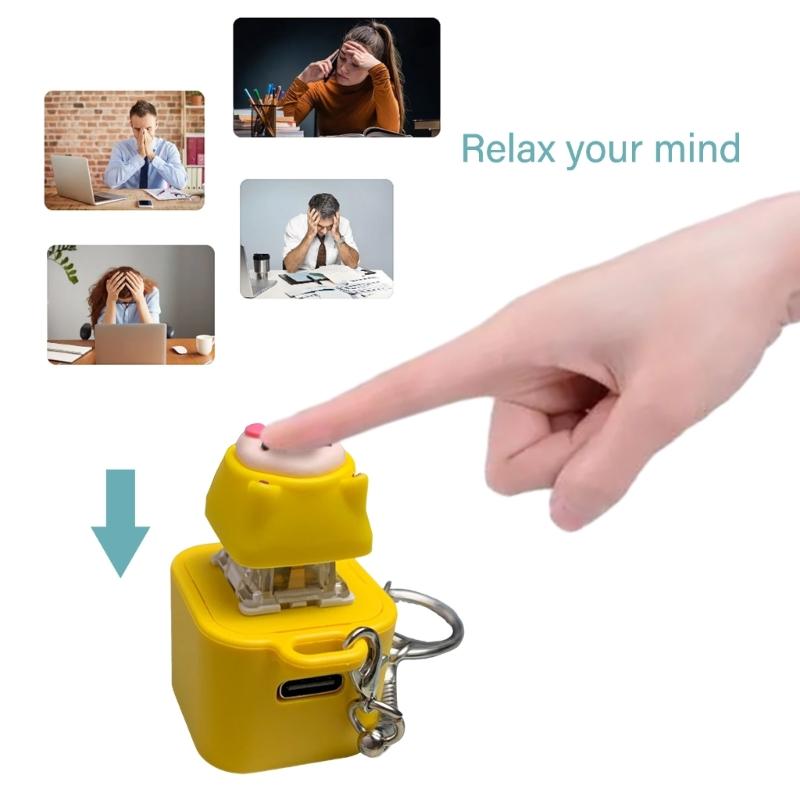 Rechargeable Stress Relieving Keypad,Adult Animals Finger Finger Button Clicking Ornament For Classroom Office