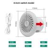 Ventilator 15W 4''6'' Exhaust Fan Adjustable Speed Duct Fan Kitchen Airflow Attic Pipe Ventilation Extractor Air Cleaning Fan