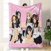 Süßes Maid-Anime-Muster Flanell-Druckdecke geeignet für alle Jahreszeiten geeignet für Wohnzimmer Büro Sofa und Reisen