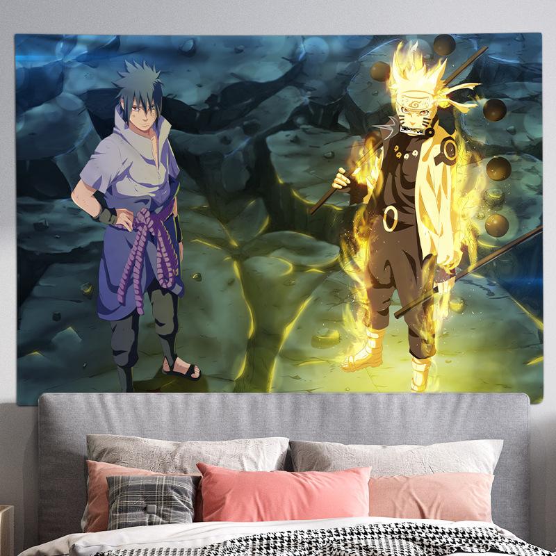 Living Room Background Cloth, Bedroom Hanging Cloth, Japanese Cartoon Anime Tapestry, Room Wall Carpet