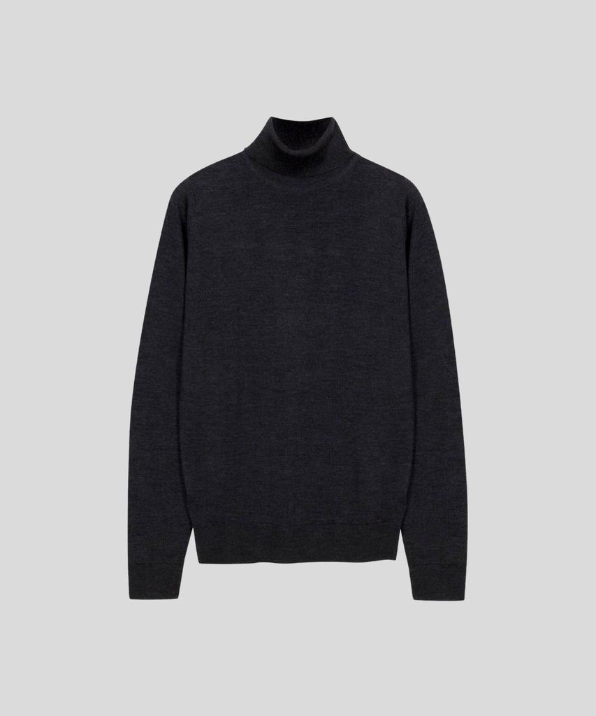 JOHN SMEDLEY Connell Extra Fine Merino Wool Standard Fit Roll-Neck Pullover Core 10 Colors (B Type)