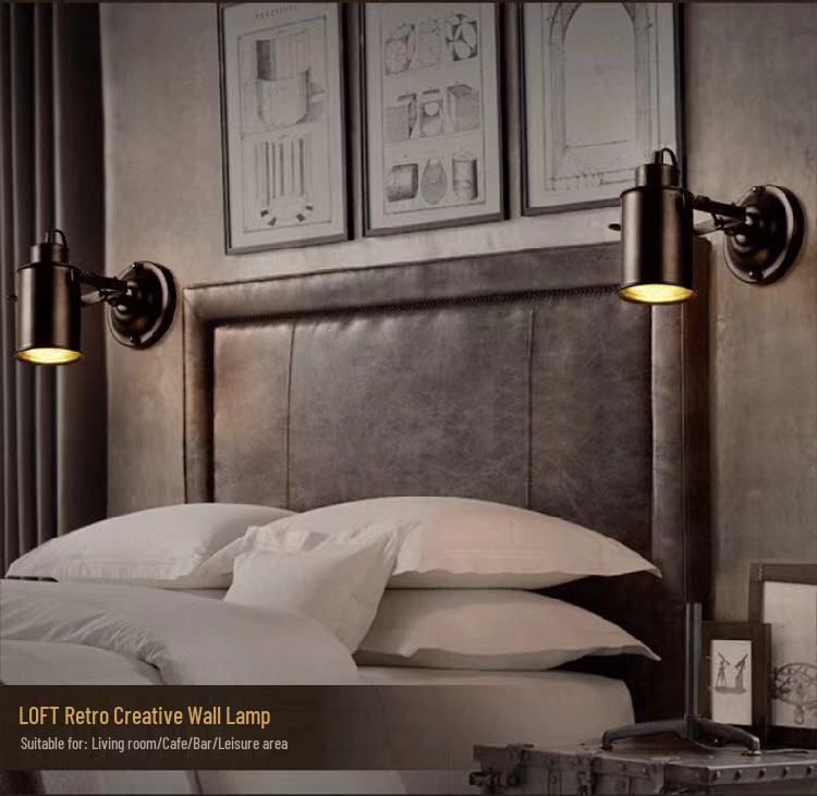 American Retro Industrial Cylinder Pendant Track Lamp
