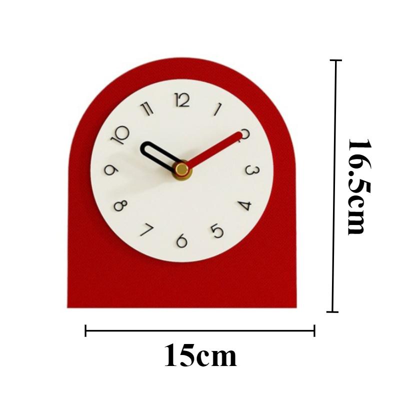 

Silent Wall Clock Creative Geometric Wall Clock Miniature Modern Aesthetic Desktop Clocks Living Room Decoration Accessories красный