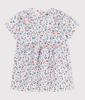 Dress A0CLI 36 Months 95cm [Petit Bateau] Short-sleeved Off-white/Multicolor