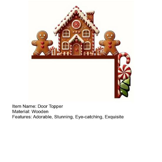 Weihnachts-Türschmuck Niedlicher Cartoon Schneemann Weihnachtsmann Rentier Lebkuchen Türrahmen Deko Holz Heim Wand Eckschild für Wand Schrank Regal