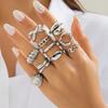 Fashion Women's 10 Piece Ring Set - Ladies Ring  Metal Ring Glossy Ring  Metal Ring Holiday Gift